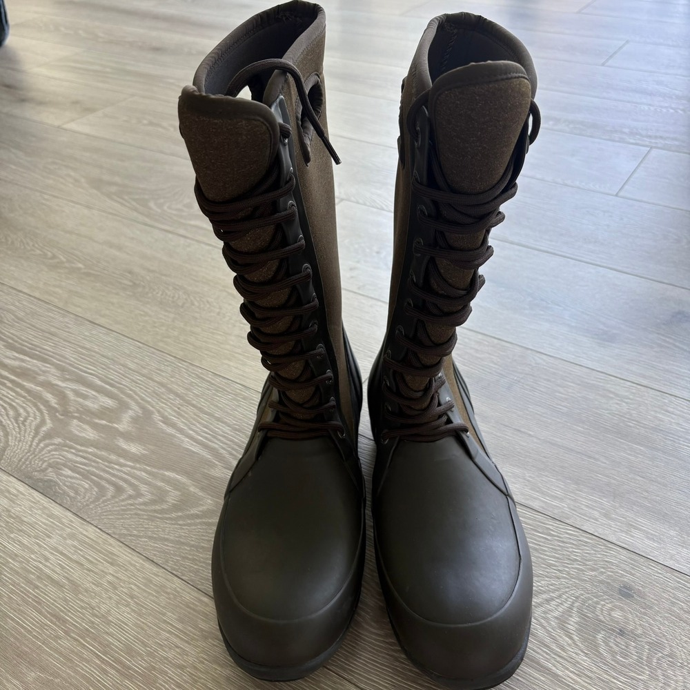 Bogs Cami Melange Waterproof Tall Lace Up Winter Boots Brown Green Womens 10